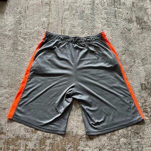 Gery and orenge shorts